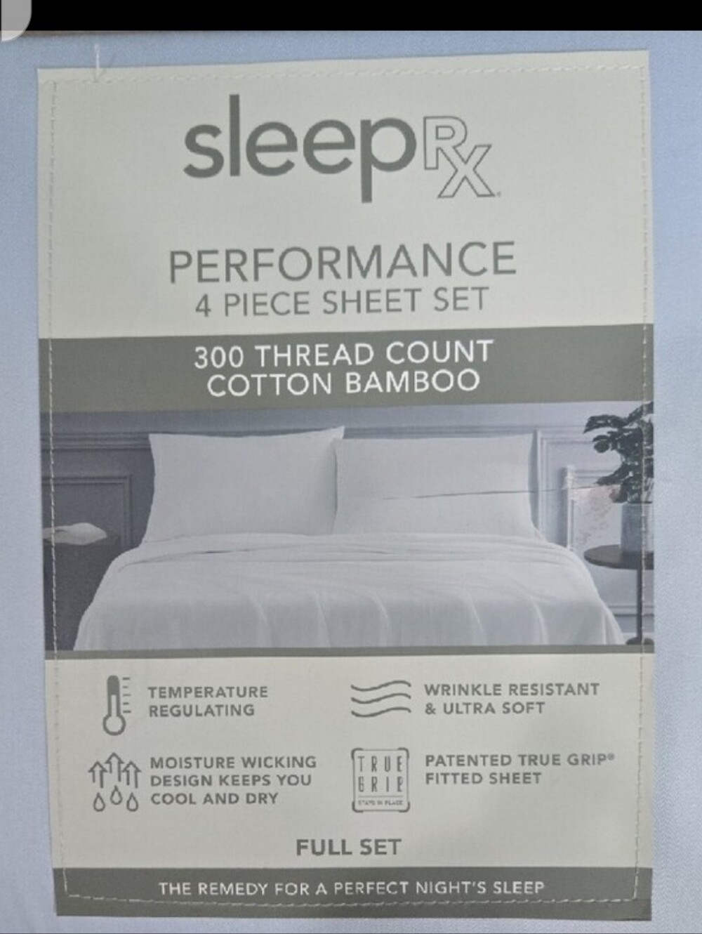 $160 RETAIL SleepRx Performance FULL Set - Light Blue